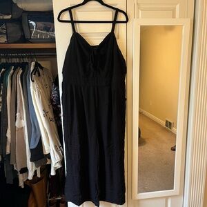 Cropped black jumpsuit